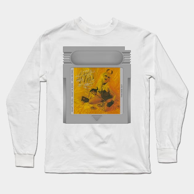 A Date With Elvis Game Cartridge Long Sleeve T-Shirt by PopCarts